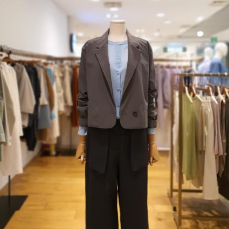 원버튼 크롭자켓