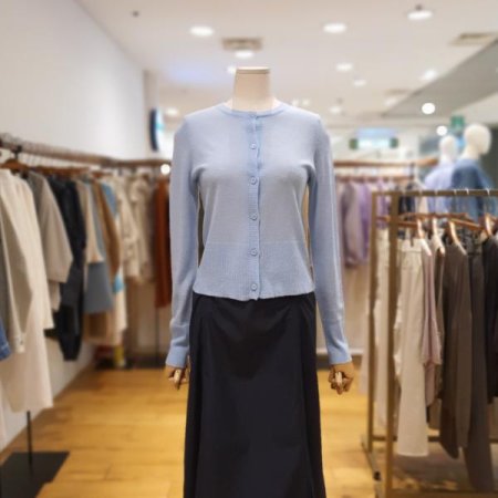 비비드 라운드 슬림핏 가디건