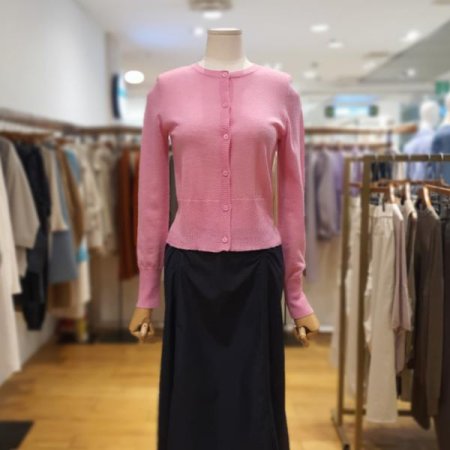 비비드 라운드 슬림핏 가디건