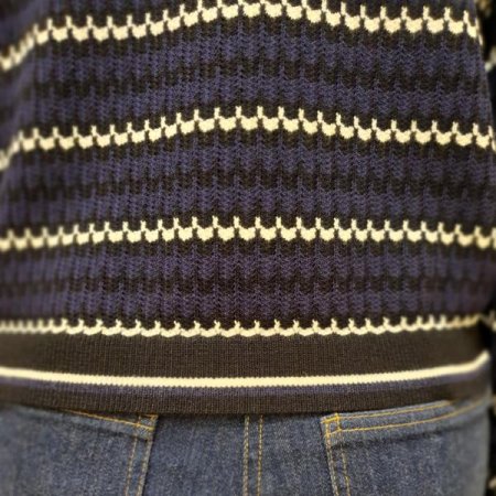 단가라 V넥 가디건