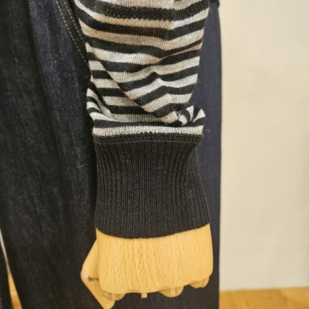 루즈핏 시스루 후드니트