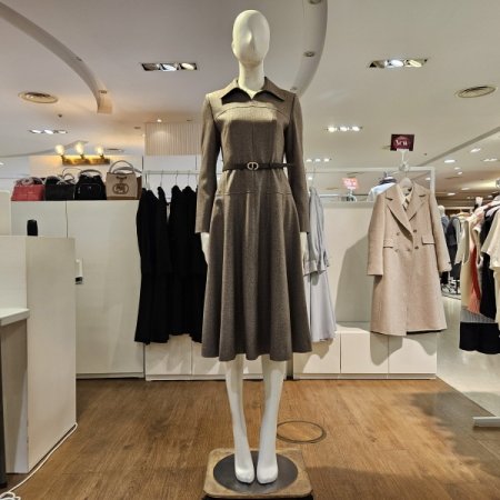 오픈카라옵션벨트원피스