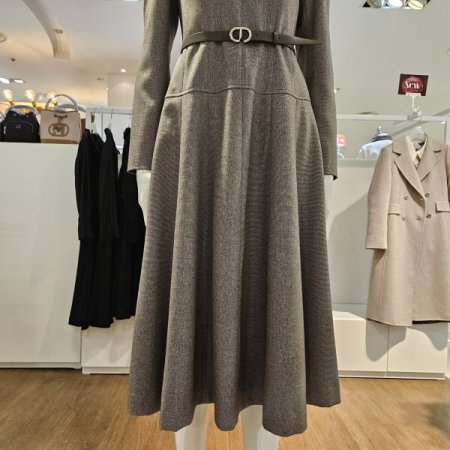 오픈카라옵션벨트원피스