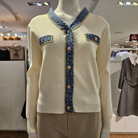 데님패치가디건