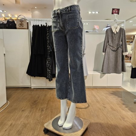 앞포켓롱부츠컷데님팬츠