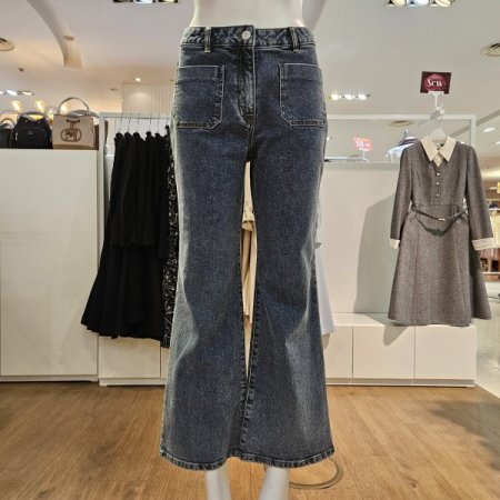 앞포켓롱부츠컷데님팬츠