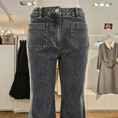 앞포켓롱부츠컷데님팬츠