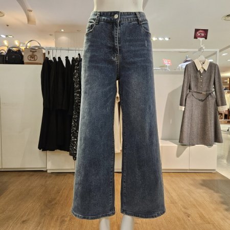 일자와이드데님팬츠