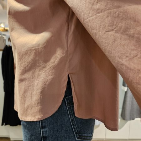 포켓자수카라블라우스