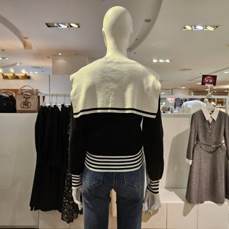 배색머플러가디건