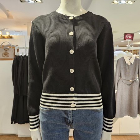 배색머플러가디건