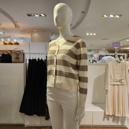 V넥단가라풀오버