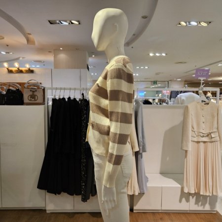 V넥단가라풀오버