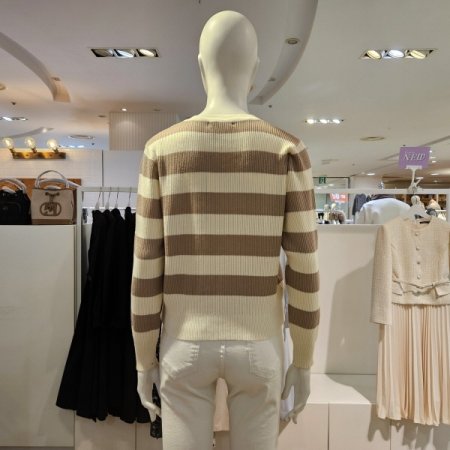 V넥단가라풀오버