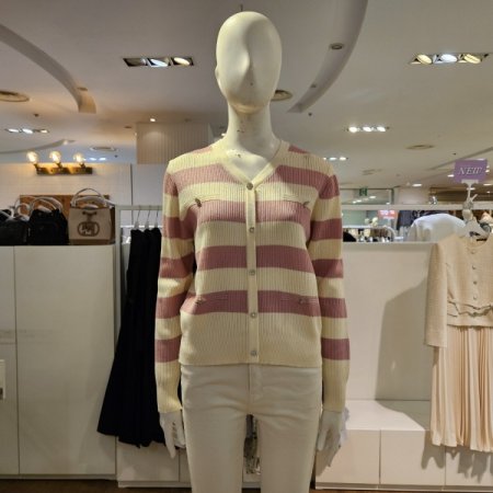 V넥단가라풀오버