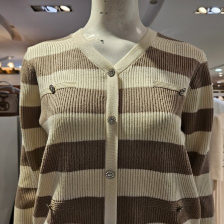 V넥단가라풀오버