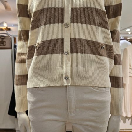 V넥단가라풀오버