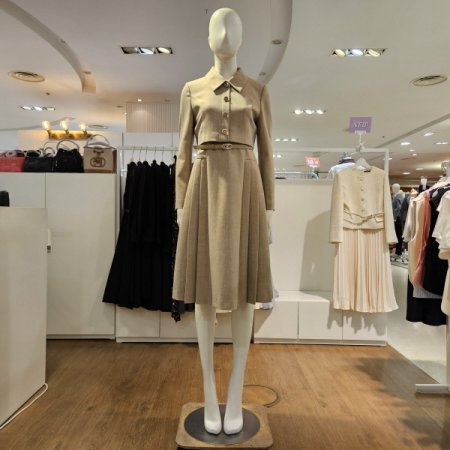 옵션벨트트윈사이드주름원피스