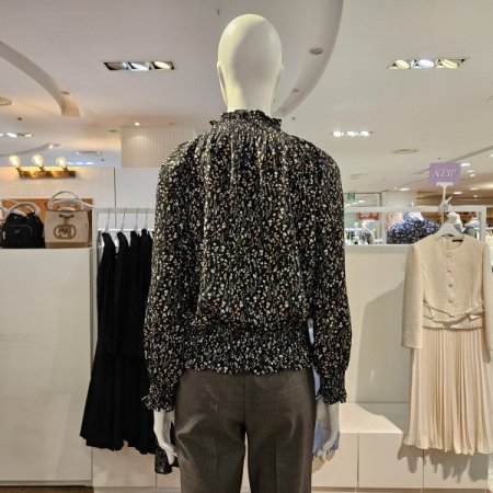 프린트스모킹블라우스