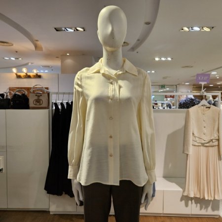 오픈카라홀겹단작블라우스