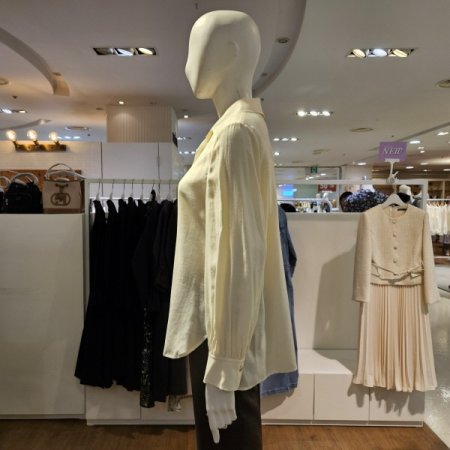 오픈카라홀겹단작블라우스