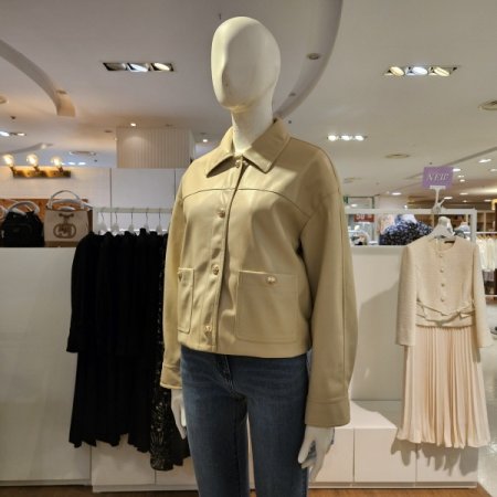 밑단시보리숏기장레더자켓