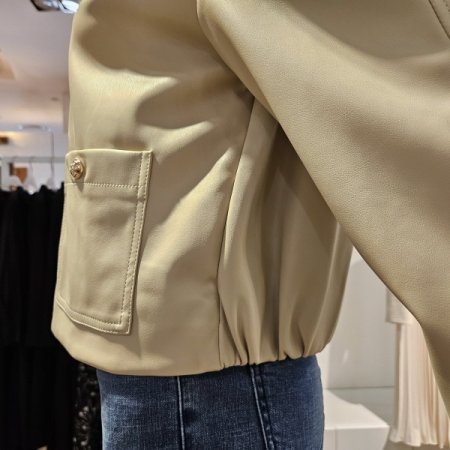 밑단시보리숏기장레더자켓