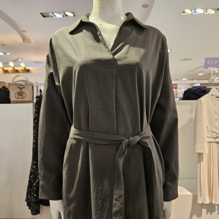 루즈핏제천벨트카라원피스