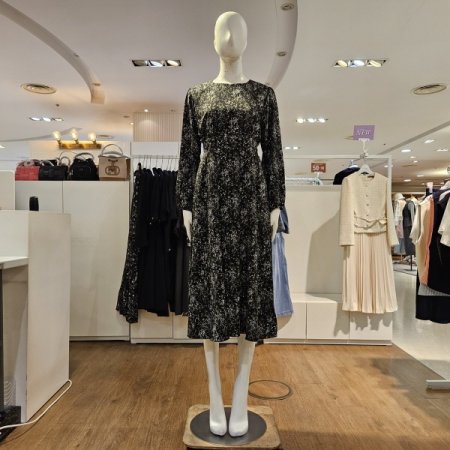 프린트허리끈원피스