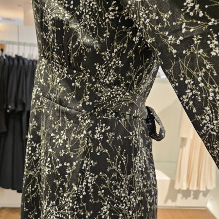 프린트허리끈원피스