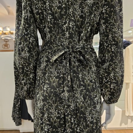 프린트허리끈원피스