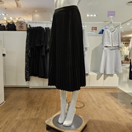 스팽글주름스커트