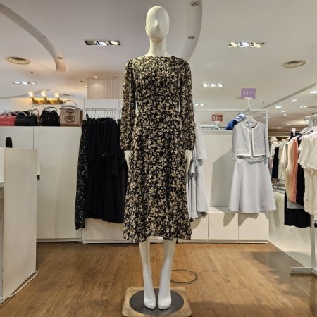 프린트뒤끈원피스