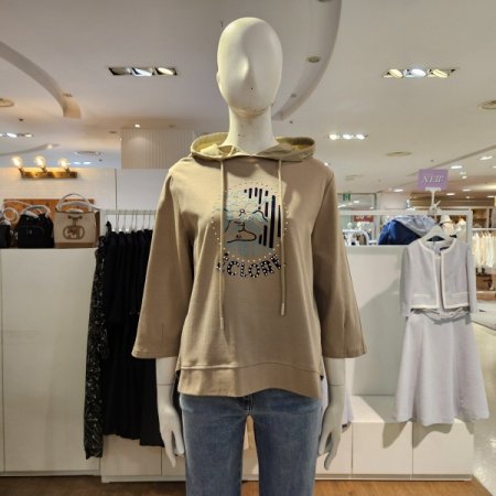 후드루즈핏원포인트티셔츠