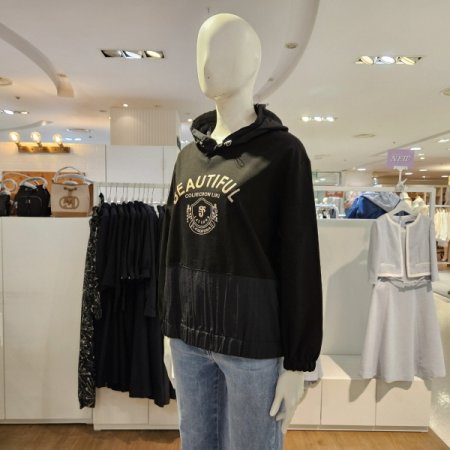 우븐패치후드티셔츠