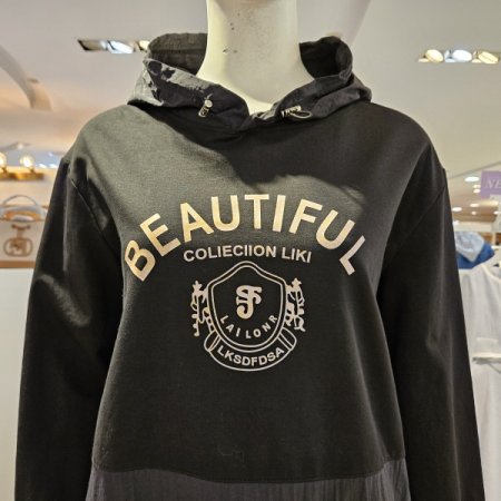 우븐패치후드티셔츠