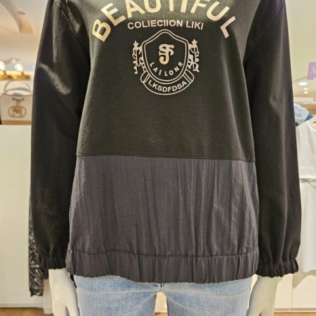 우븐패치후드티셔츠