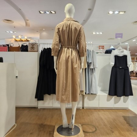 옵션벨트포켓자수셔츠원피스