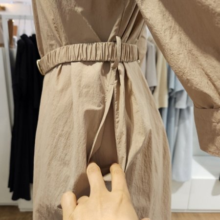 옵션벨트포켓자수셔츠원피스