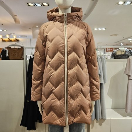 미센스 중기장후드중경량덕다운점퍼