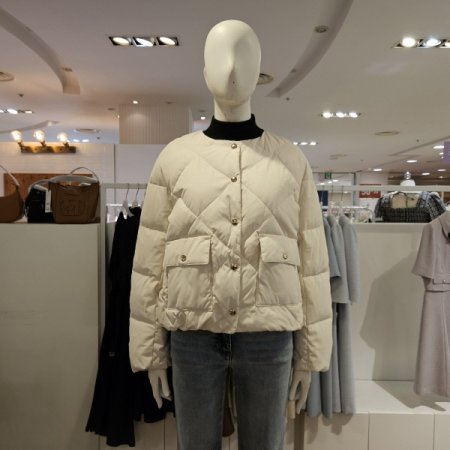 라운드넥중경량덕다운점퍼