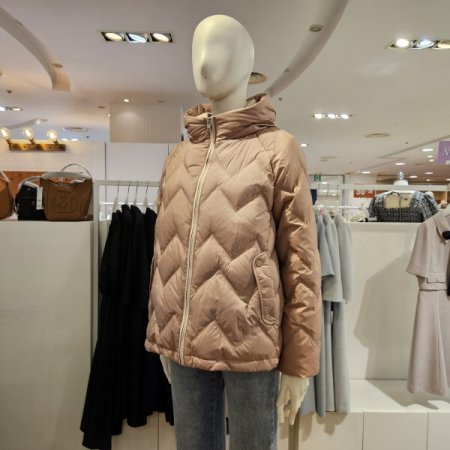 후드중경량숏덕다운점퍼