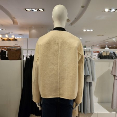 라운드넥숏기장코트