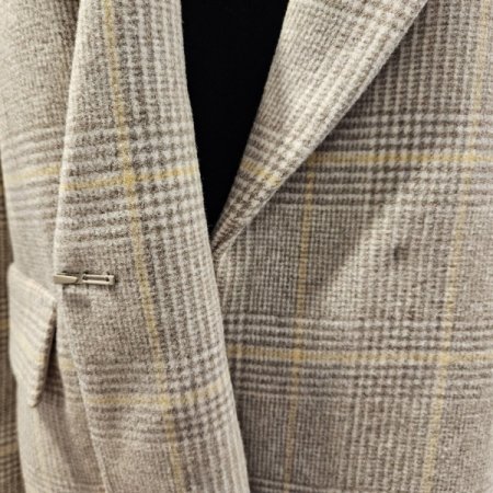 핀체크중기장코트