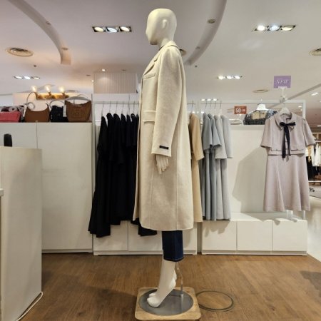 투버튼사이드포켓롱기장코트