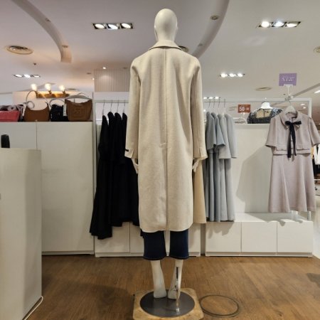 투버튼사이드포켓롱기장코트