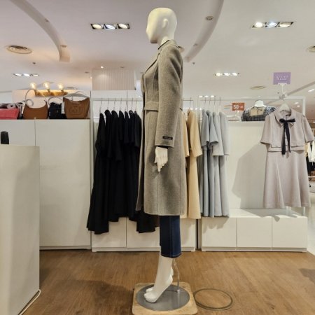 오픈카라더블버튼롱기장코트