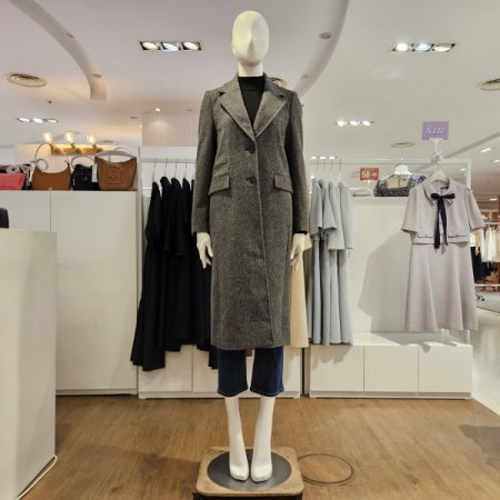 헤링본H라인코트