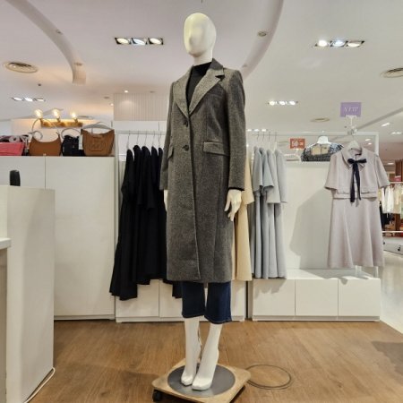 헤링본H라인코트