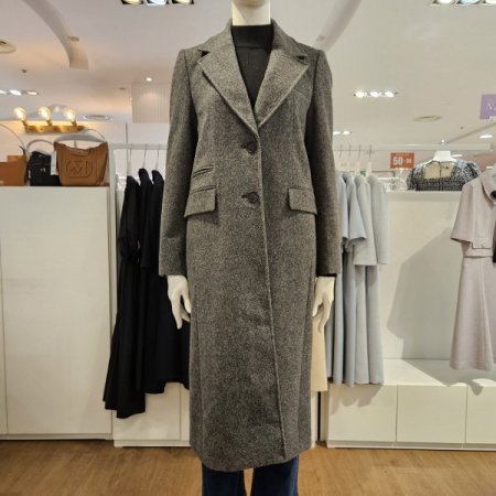 헤링본H라인코트